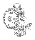 Model J Straight Through Flow Control Valve Vertical Conventional Trim Chart, 6" (150 mm)