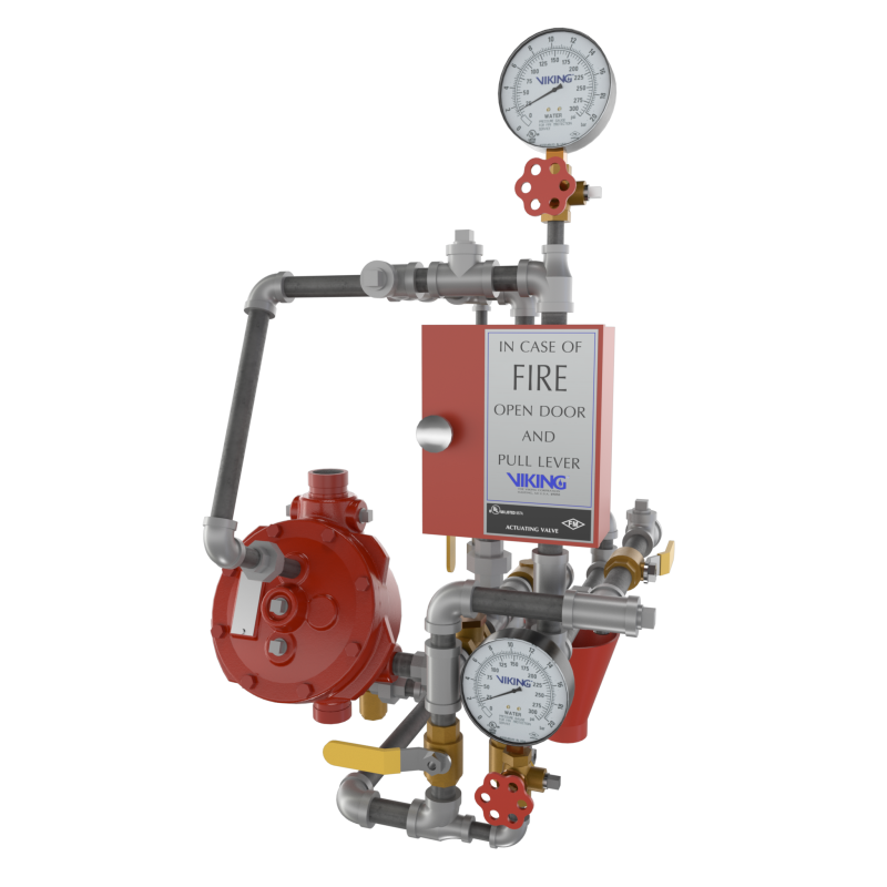 1-1/2" & 2" (DN40 & DN50) Model F Deluge Valve Vertical Conventional Trim