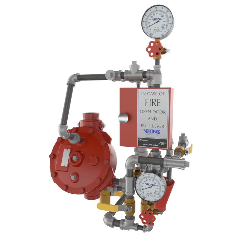 2-1/2" & 3 (DN65 & DN80) Model F Deluge Valve Vertical Conventional Trim