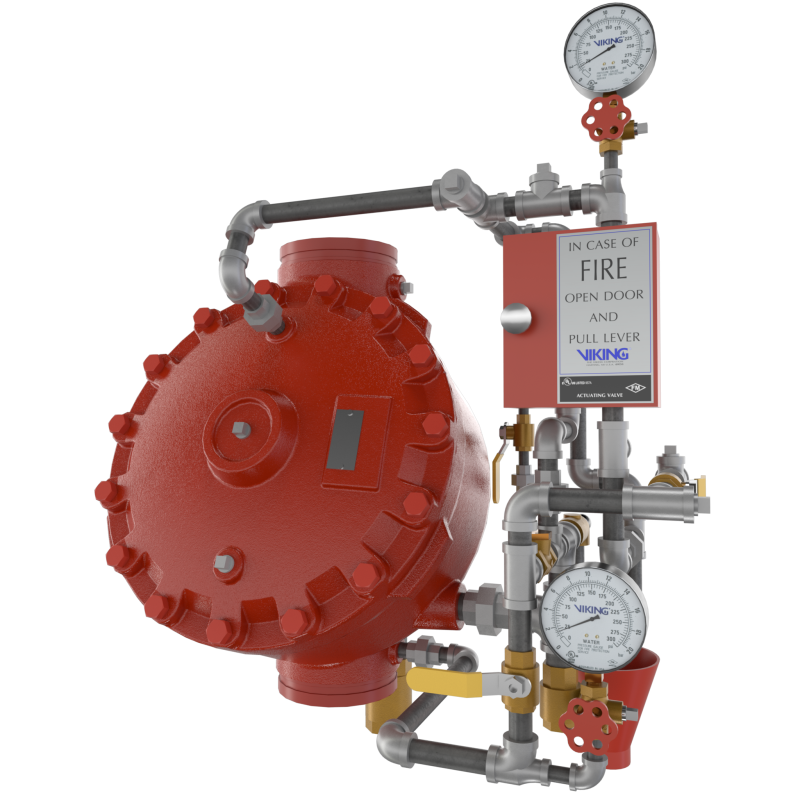 6" (DN150) Model F-1 Straight Through Deluge Valve Vertical Trim