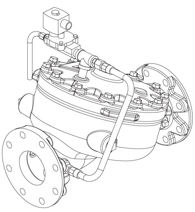 3" - 8" (DN80 - DN200) Horizontal Solenoid Operated Flow Control Valve